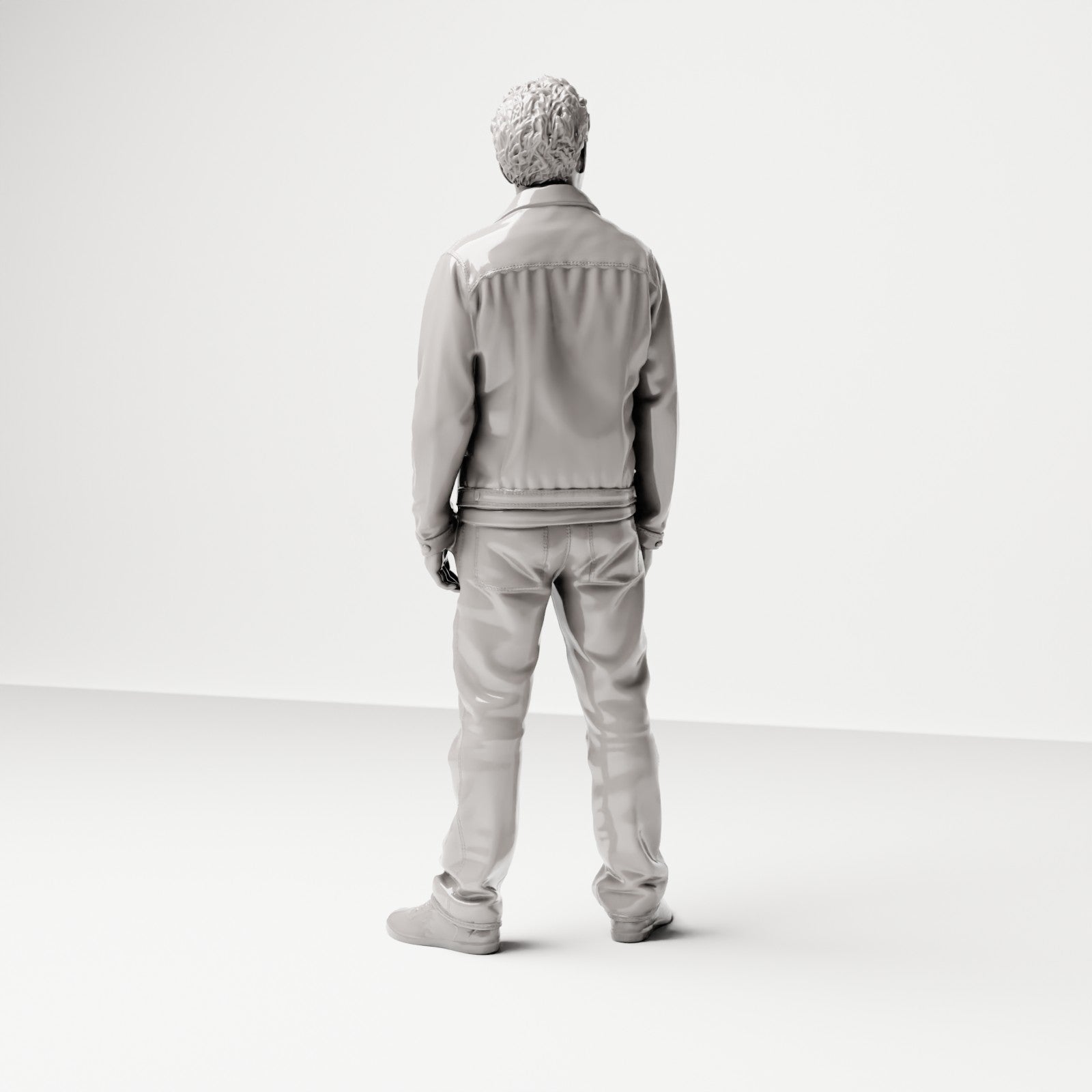 Stehende Figur: Karosseriemechaniker mit Jacke (Ref. Nr. 478) - vollständige Studioansicht 3