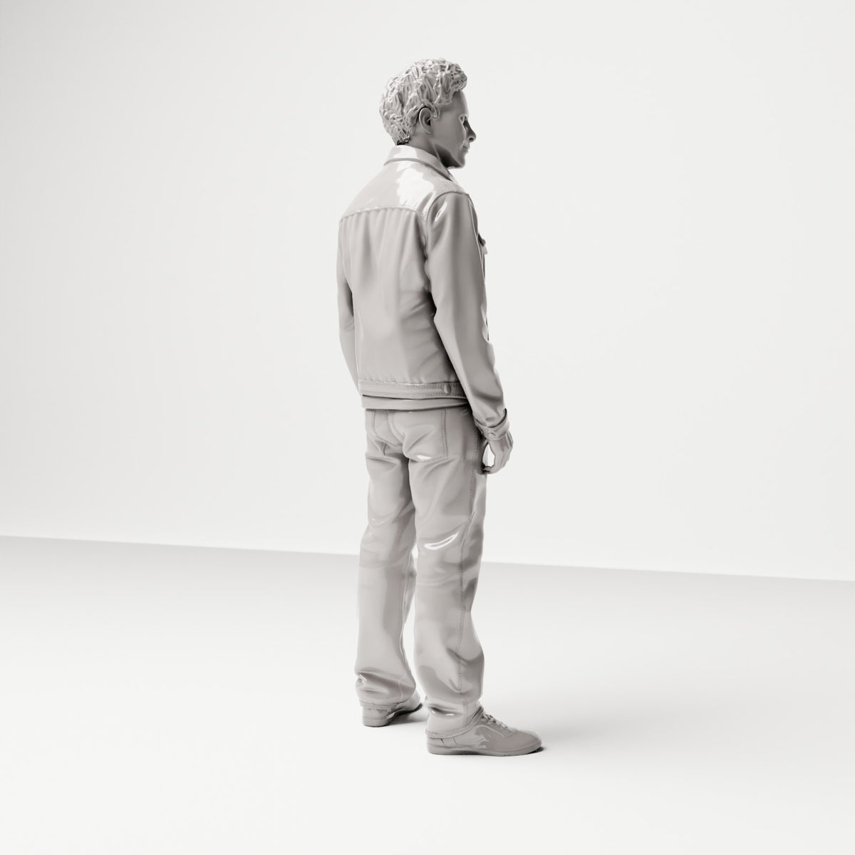 Stehende Figur: Karosseriemechaniker mit Jacke (Ref. Nr. 478) - vollständige Studioansicht 4