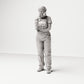 Stehende Figur: Mann in Latzhose mit Atemschutzmaske & Handgerät (Ref. Nr. 490) - vollständige Studioansicht 2