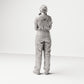Stehende Figur: Mann in Latzhose mit Atemschutzmaske & Handgerät (Ref. Nr. 490) - vollständige Studioansicht 4