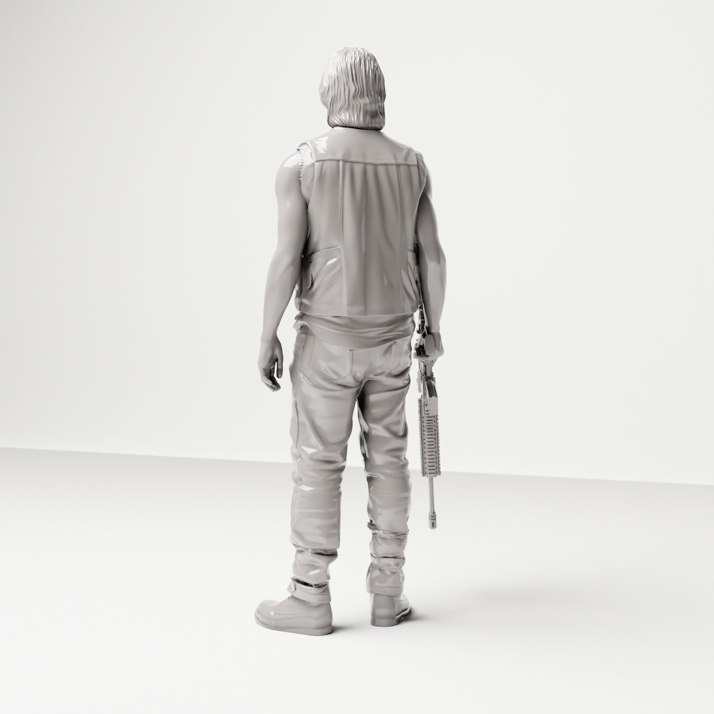 Stehende Figur: Mann mit ärmelloser Weste & Gewehr (Ref. Nr. 492) - Studioansicht 4