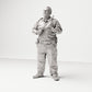 Stehende Figur: Polizist mit Schlagstock & Holster am Gürtel (Ref. Nr. 498) - vollständige Studioansicht 2