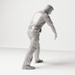 Gehende Figur: Polizist in Uniform mit Dienstgürtel & erhobenem Arm (Ref. Nr. 501) - vollständige Studioansicht 4