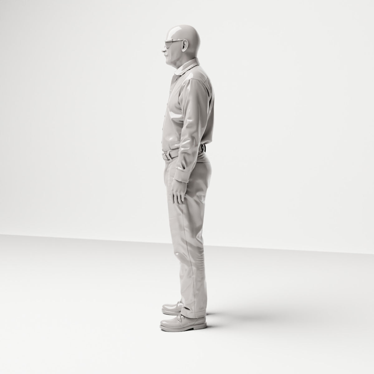Stehende Figur: Mann mit Sonnenbrille & Langarmhemd (Ref. Nr. 507) - vollständige Studioansicht 3