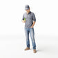 Diorama Modellbau Produktfoto 0: Stehende Figur: Mann mit Flasche und Hand in Hosentasche (Ref. Nr. 538)