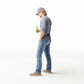 Diorama Modellbau Produktfoto 0: Stehende Figur: Mann mit Flasche und Hand in Hosentasche (Ref. Nr. 538)