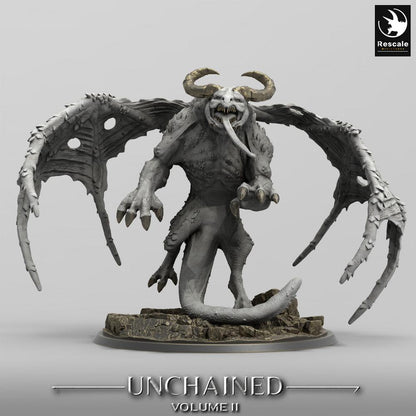 Produktfoto Tabletop 28mm Lord of the Print (LotP) 0: Tabletop Miniatur: Geflügelter Dämonenfürst Grogbann - Gargoyle-Dämon, Höllenbestie, Dungeon-Bossmonster (24_05_H2)