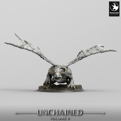Produktfoto Tabletop 28mm Lord of the Print (LotP) 0: Tabletop Miniatur: Dämonische geflügelte Bestie, Knochen-Gargoyle, Untotes Bossmonster (Winged Horror) (24_05_H5)