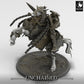 Produktfoto Tabletop 28mm Lord of the Print (LotP) 2: Tabletop Miniatur: Dunkler Paladin auf steigendem Streitross - Höllenritter / Verfluchter Kavallerist, Elite-Kavallerie Reiterfigur (24_05_T)