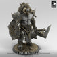 Produktfoto Tabletop 28mm Lord of the Print (LotP) 0: Fantasy Figur: Löwenmensch Bestienkrieger mit Axt und Rundschild, Champion und Anführer (24_05_G3)