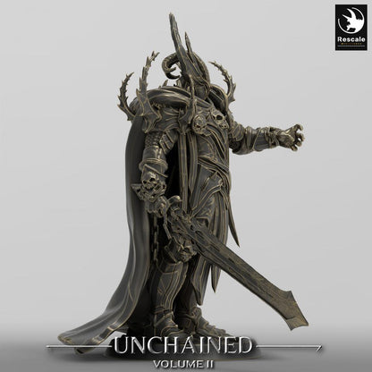 Produktová fotografie Tabletop 28mm Lord of the Print (LotP) 0: Tabletop miniatura: démonský rytíř s velkým mečem, temný paladin, temný válečník, Olafův syn (24_05_L1)