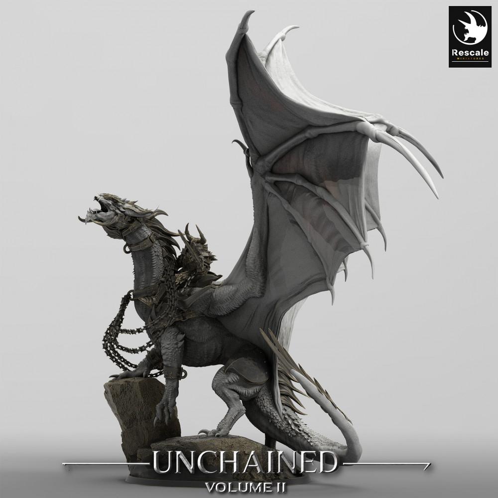 Produktová fotografie Tabletop 28mm Lord of the Print (LotP) 0: Tabletop miniatura: Válečný drak s jezdcem, Wyrm velké monstrum, Válečný drak (24_05_J1)