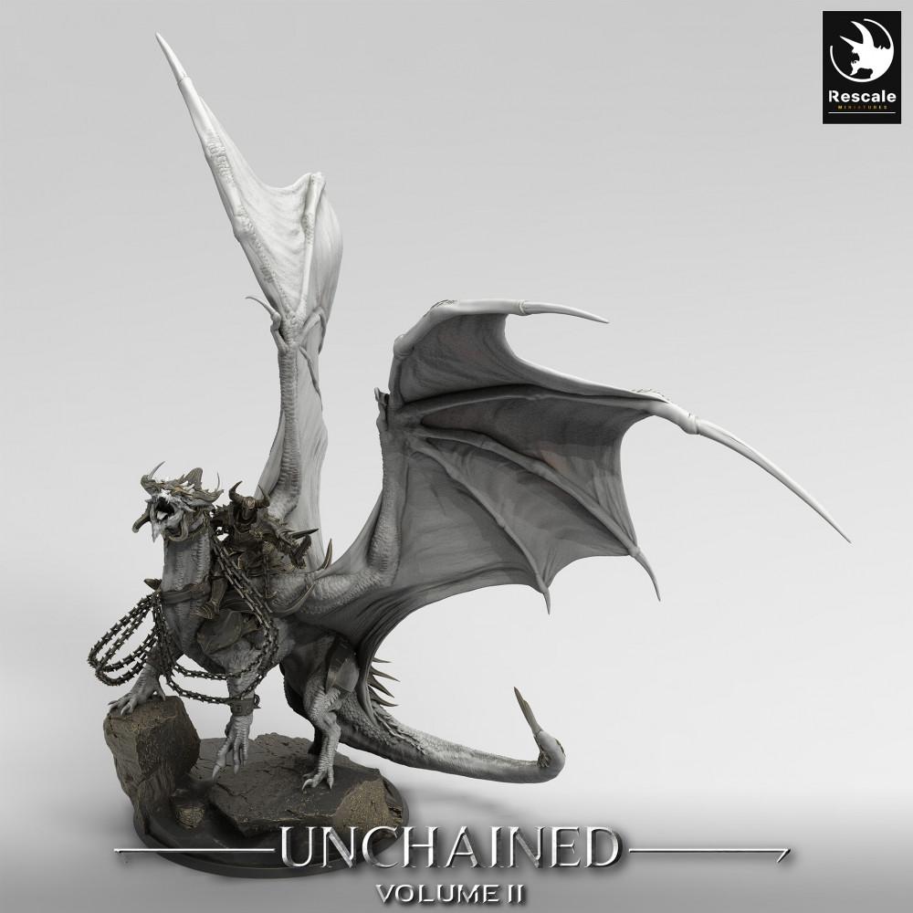 Produktový obrázek Tabletop 28mm Lord of the Print (LotP) 0: Tabletop miniatura: Válečný drak s jezdcem, Wyrm velká příšera, Válečný drak (24_05_J1)