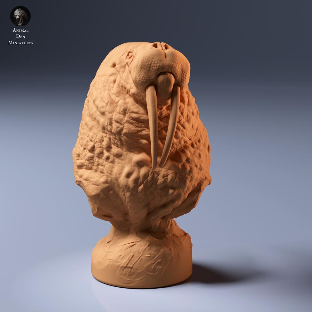 Φωτογραφία προϊόντος, φιγούρα ζώου Animal Den Miniatures 6: θαλάσσιο ζώο, προτομή θαλάσσιου ίππου (26_09_02)