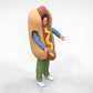 Produktfoto Diorama und Modellbau Miniatur Figur: Hot Dog Verkäufer mit Hot Dog Kostüm