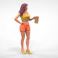 Produktfoto Diorama und Modellbau Miniatur Figur: Sexy Frau mit Bierkrug