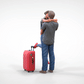 Produktfoto Diorama und Modellbau Miniatur Figur: Pärchen mit Koffer - Abschied eines reisenden Liebespaars