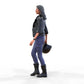 Produktfoto Diorama und Modellbau Miniatur Figur: Raser 5 - Rennfahrerin mit Helm und Lederjacke