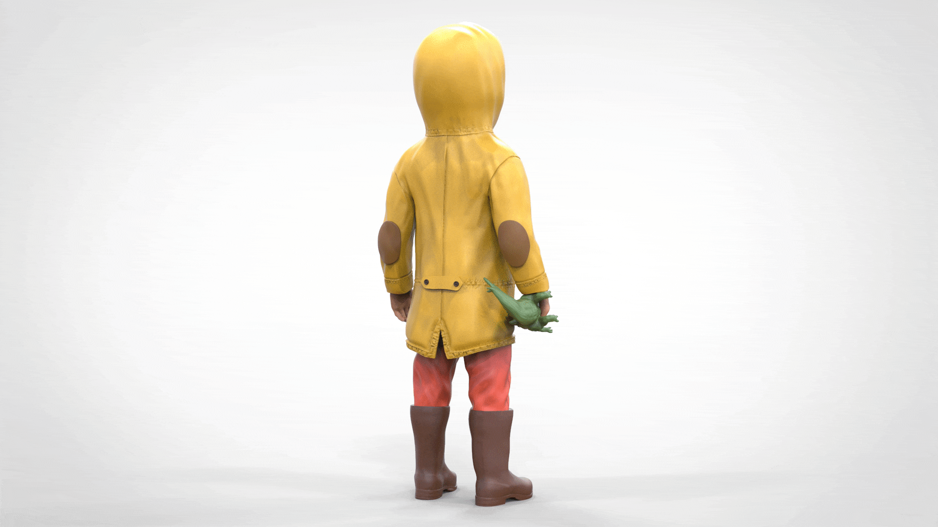 Produktfoto Diorama und Modellbau Miniatur Figur: Kind in Regenjacke